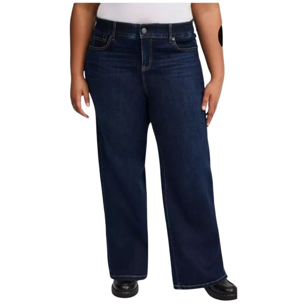 New Torrid Bombshell Wide Leg Super Soft High Rise Jeans Size 30T